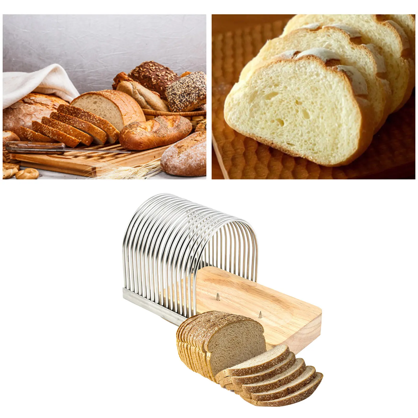 Bread Cutter 4 Cutting Sizes Foldable Bread Slicer Home Bread Loaf Toast Cutter  Slicing Cutting Guide Mold Kitchen Accessories