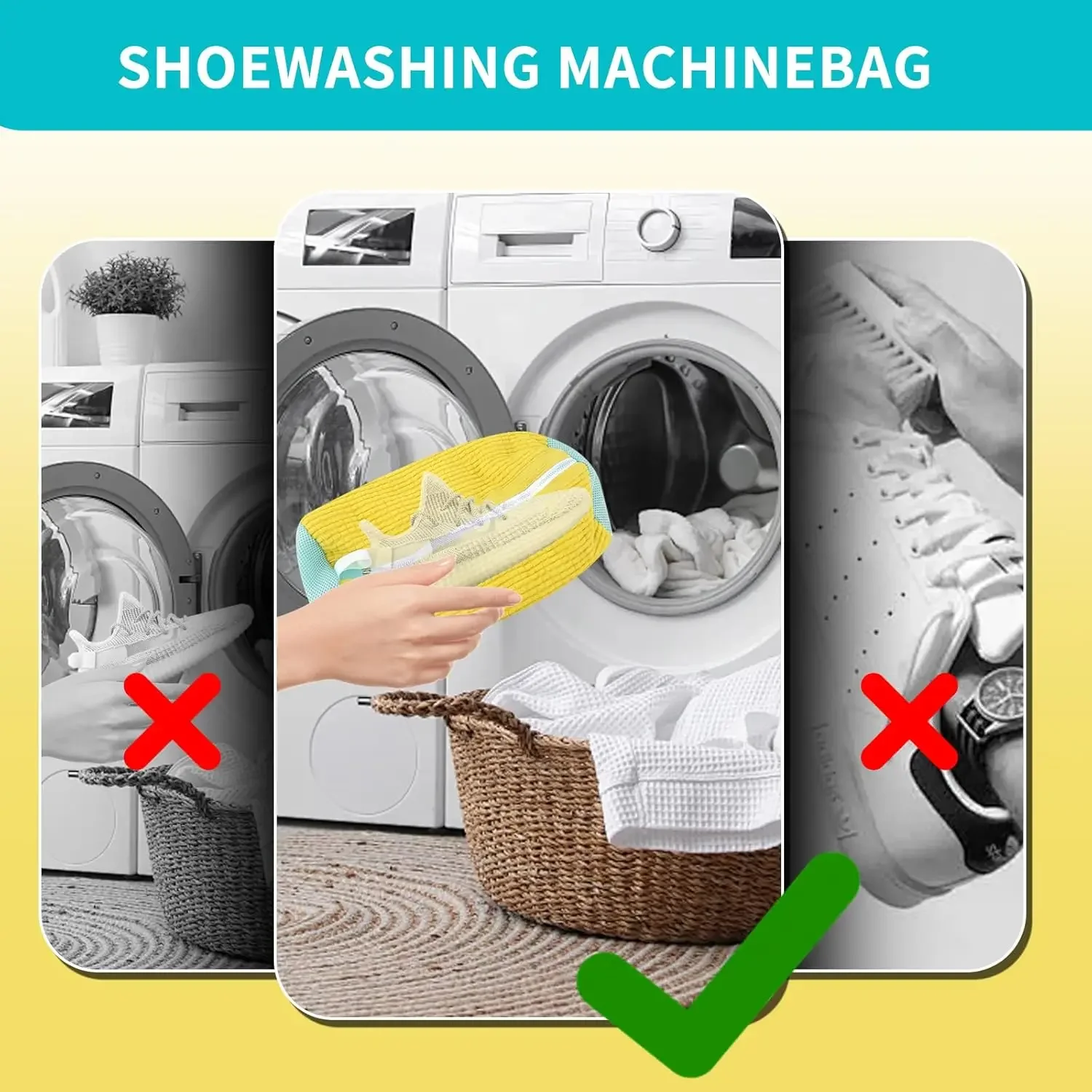Shoe Washing Bag Reusable Laundry Shoe Bag 360&deg; Wrap-Around Cleaning for Washing Machine Washer Dryer Sneaker Gym Shoes laundry bag,shoe washing bag