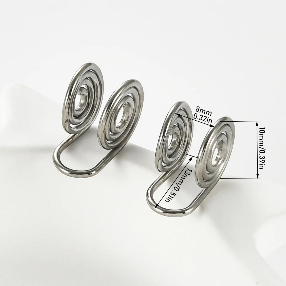 1Pair Clip-On Keloid Scar Concealment Ear Clip Earrings Non Piercing Multicolor Pressure Ear Accessories for Men Women
