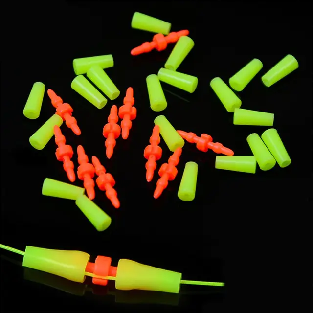 Fishing Tackle Bobber Stops 50pcs Orange Fishing Bobber Stoppers ...