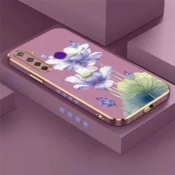 Elegant Flower Plating Shockproof Protective Case for Realme 7 5G (Purple-601)