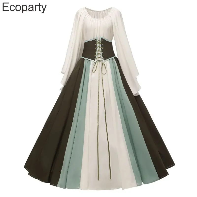 

2023 Medieval Renaissance Dress Halloween Cosplay Costumes Women Palace Carnival Party Princess Victorian Vestido Lace Up Robe