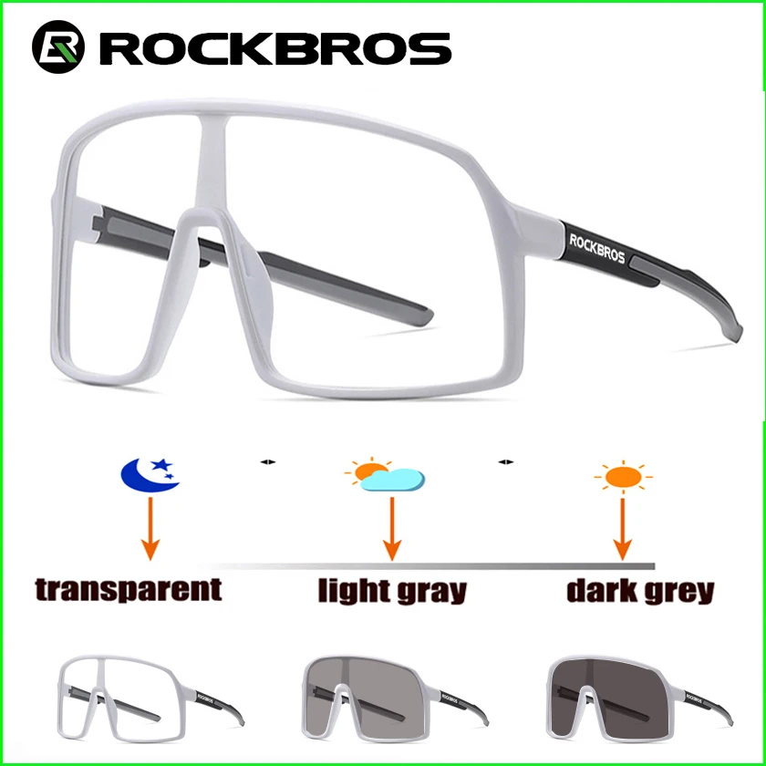 

ROCKBROS bicycle glasses, outdoor color changing polarizing lenses, UV400 protective glasses, road driving glasses
