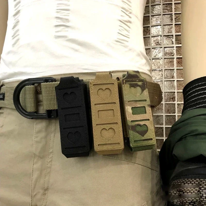 Tactical 9mm Molle Single Magazine Pouch Multi-tool Pouch Elastic Pistol Waist Belt Flashlight Holster Tool Holder
