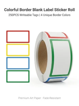250 Pz/rotolo Nome Libri di Stoccaggio Classificare Adesivi, 4 Disegni 1.0*1.8in DlY Decor Etichetta Perfetto Per Uso In Ufficio Casa di Stoccaggio Cucina