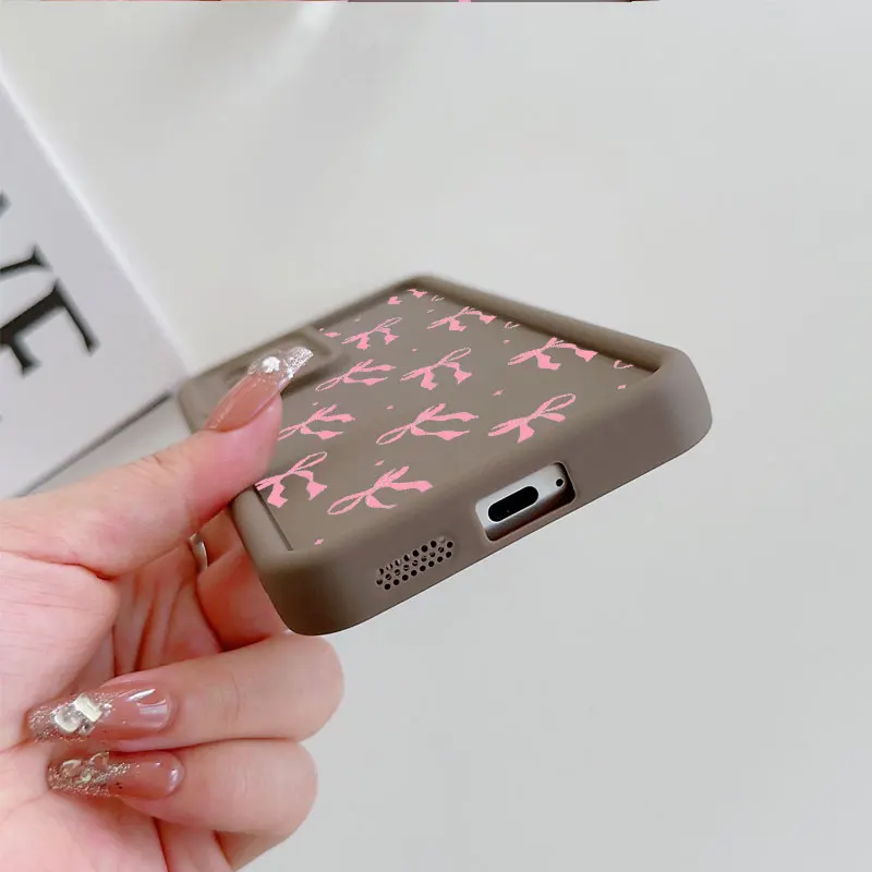 Bow Aesthetic Fashine Shockproof Soft Phone Case Cover
