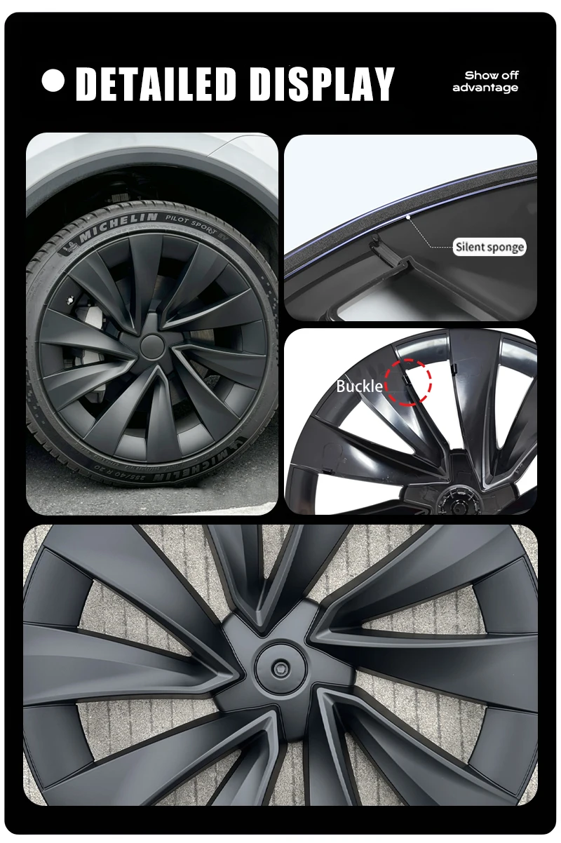 4PCS Wheel Cover 20 Inch for Tesla Model Y Juniper 2025 2026 HubCap Performance Replacement Helix 2.0 Full Rim Car Accessories