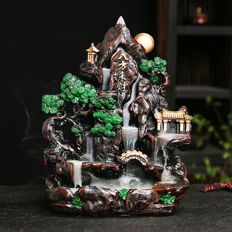 Bruciatore Di Incenso A Riflusso In Ceramica - Cascata Di Fumo Per Aromaterapia E Meditazione