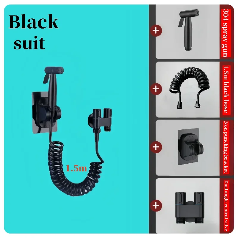 Premium Handheld Bidet Sprayer with Dual Control and Retractable Hose