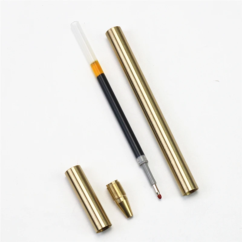 High Quality Pure Copper Gold Gel Pen custom text Classmates  colleagues  friends exclusive gift pen free refill
