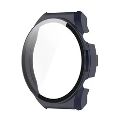Durable Tempered Glass Protective Case for Smartwatch Full Screen Protection (Midnight Blue)