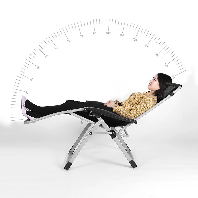 Office single lunch break folding recliner portable outdoor garden recliner folding bed chair lightweight high quality chair