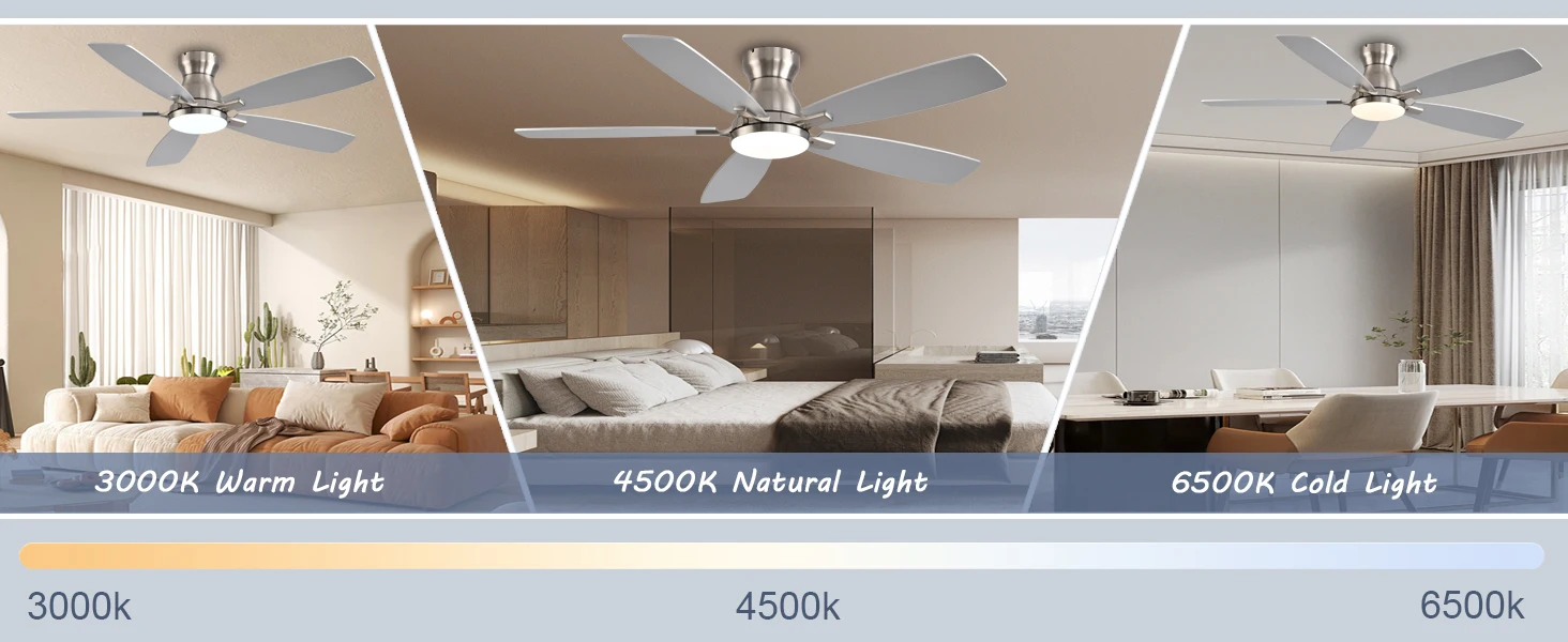 3 CCT ceiling fan with light