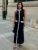 Elegant Knit Ribbed Long Dress For Women Slim Fashion Sleeveless Patchwork High Waist Pocket Dress Women's Maxi Dress