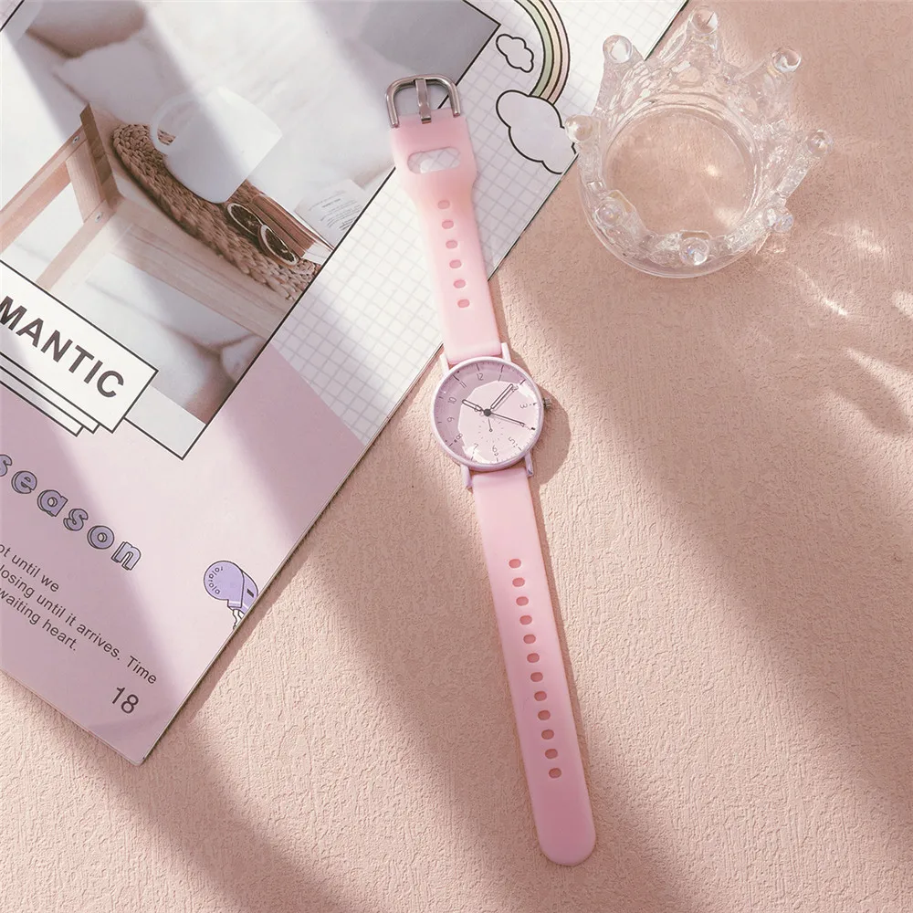 Pink Digital Simple Women Dresses Brand Watches Fashion 2023 New Casual Silicone Strap Ladies Quartz Watche Gift Clock 4