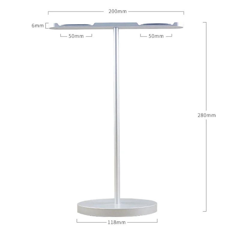 Aluminum Headphone Holder Stand Dual Hanger Holder Earphone Desk Display Rack Bracket with Anti-slip Pad for Game Headphones