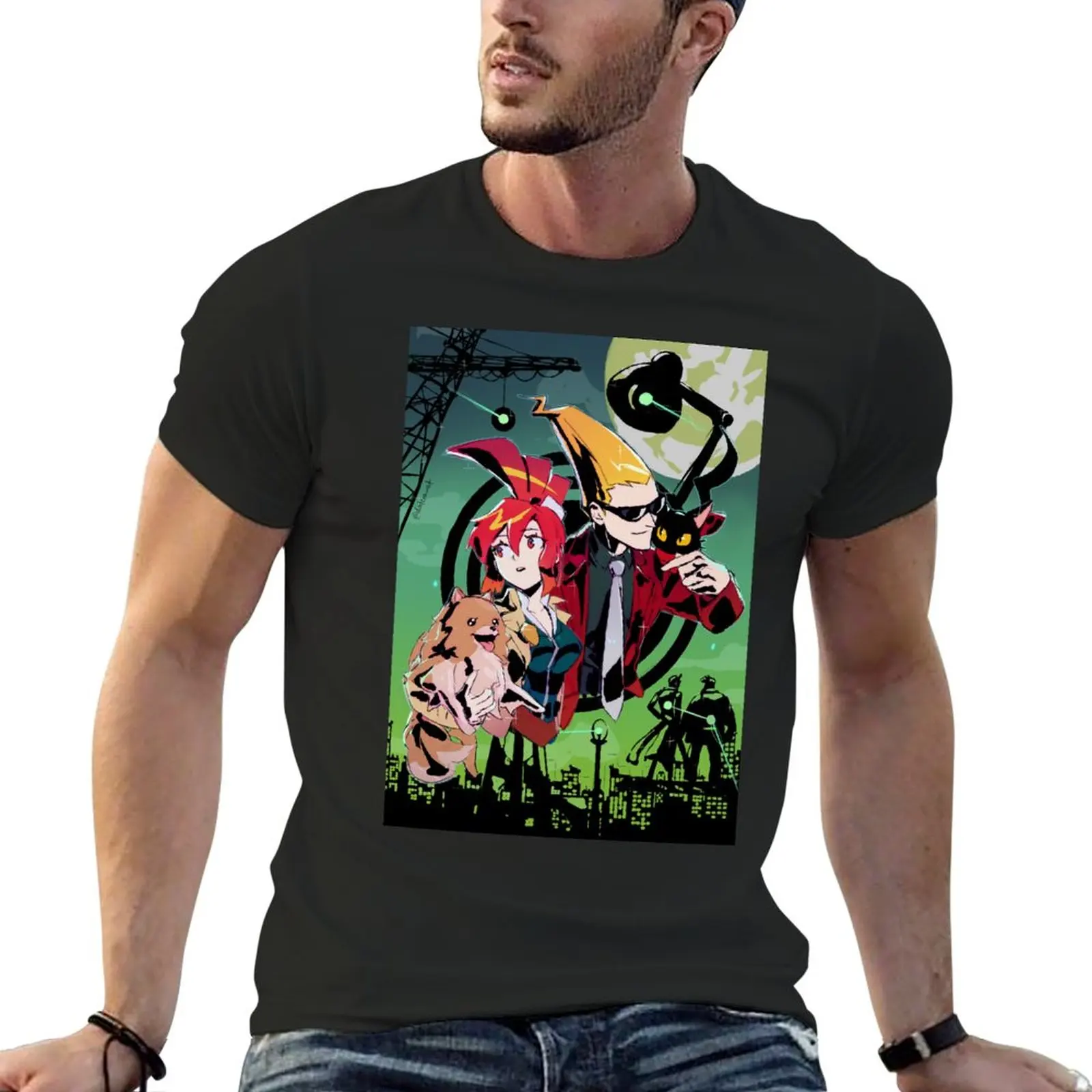 

New Ghost Trick T-Shirt black t shirt Anime t-shirt tees mens t shirt