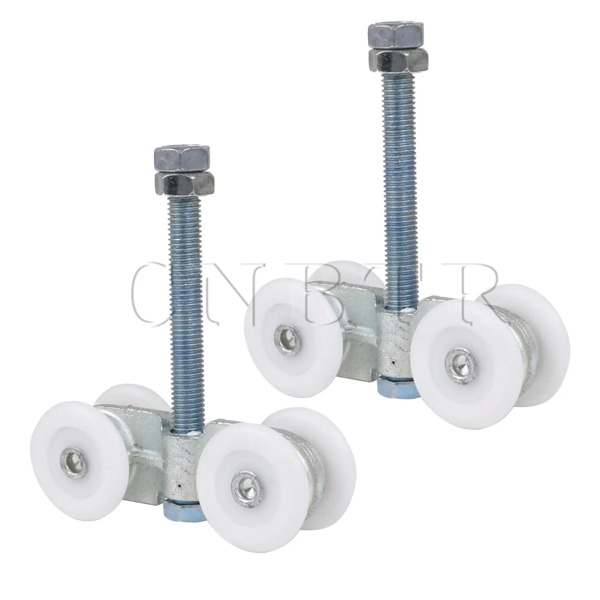 

CNBTR 2 Pcs 0.53" Rod Thread Dia Sliding Doors Rail Hanging Trolley Wheel with Nuts