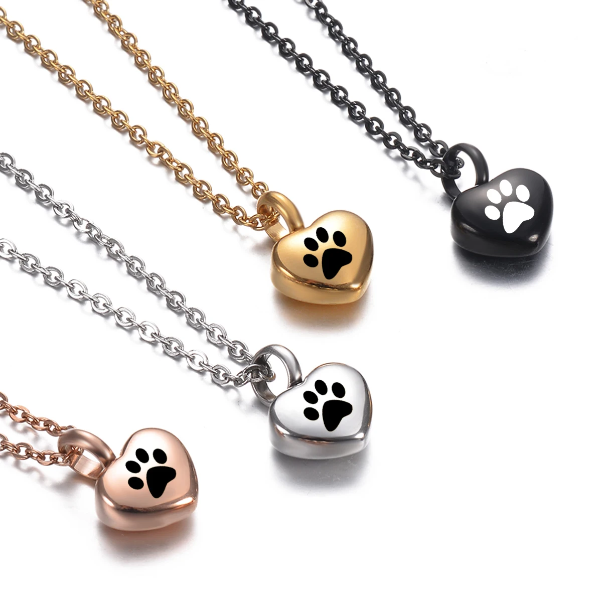 Stainless Steel Small Heart With Pet's Paw - PeticaDeals