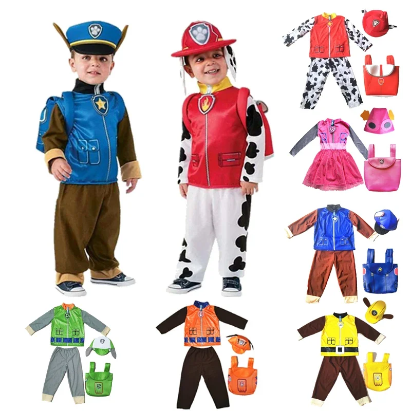 Paw Patrol Kids Costume Chase Marshall Rocky Zuma Skye Macerie Ragazzi Cos Abbigliamento Ragazze Day Performance Outfit Wholeale