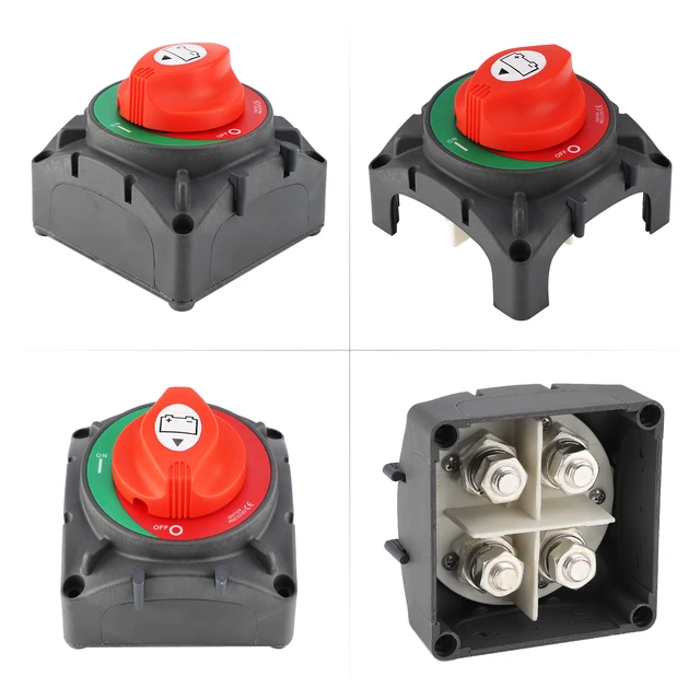 thumbnail: Qiilu 12V 600A Batterij Isolator Schakelaar Voor Boot, Camper Of RV - Twee Standen Master Disconnect