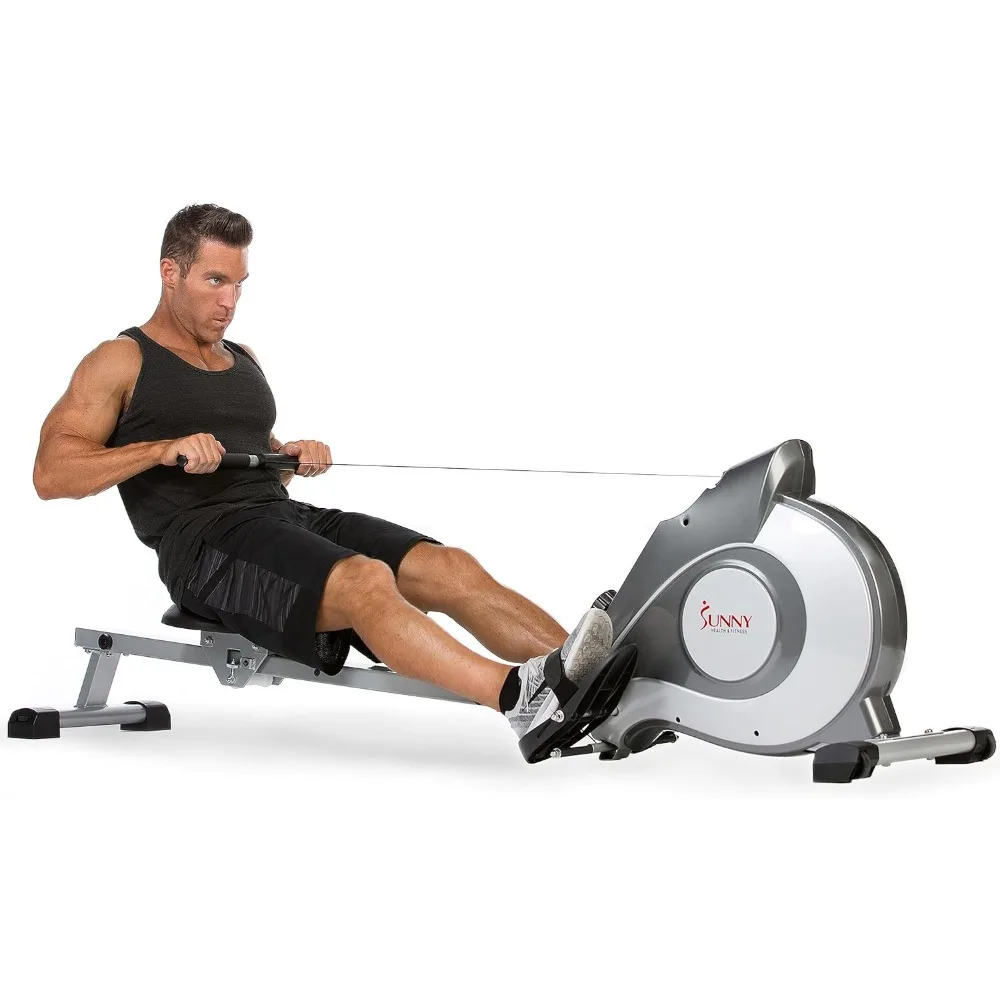 

Magnetic Rowing Machine w 53.4" Extended Slide Rail, Smooth Quiet Resistance and Optional Exclusive SunnyFit App