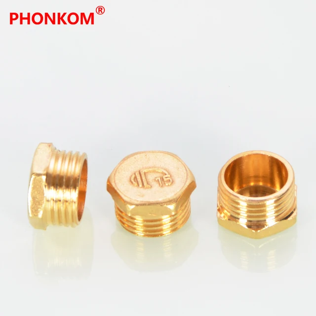 Phonkom – Bouchons De Plomberie Dn15 G1/2 , Raccords De Tuyaux En Laiton  Bsp Dn20 G3/4 Dn25 1 , Bouchon De Tube En Cuivre Mâle/femelle - Raccords  De Tuyauterie - AliExpress