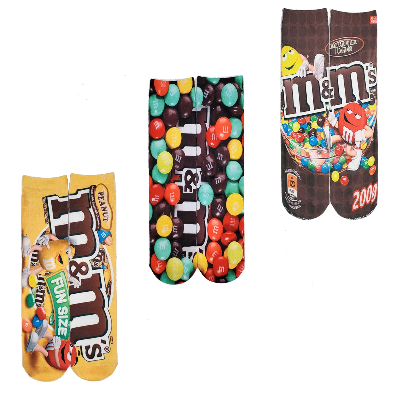 1 Pair Funny Unisex Men Art Socks Women Printing Potato Chips Knee High Socks Cotton Art Long Socks for Men Casual 11 Style 2701 men happy socks 3d creative foods potato chips printing snack candy knee socks funny harajuku casual cotton fashion long socks