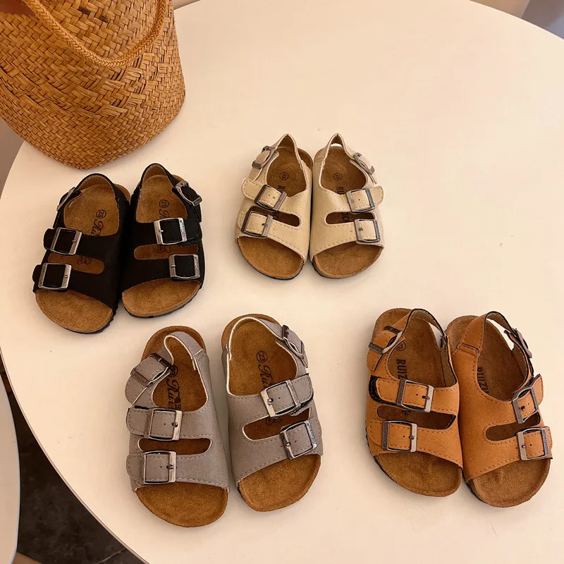 New Summer Kids Roman Sandals Korean Version Boys and Girls Beach Shoes Baby Parent-child Sandals Boutique Clothing
