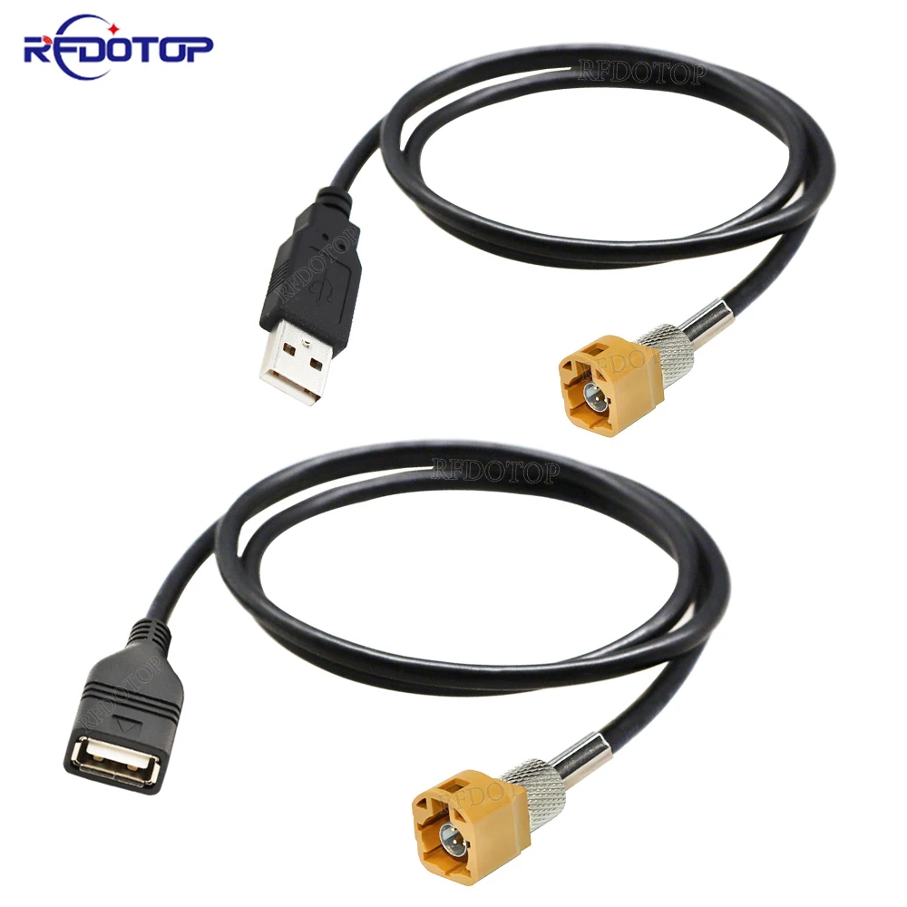 Usb Macho para Fêmea para 4pin Hsd Código k Masculino Conector Reto Cabo Lvds Unidade de Controle de Cabeça do Carro Rcc Nac Cabo