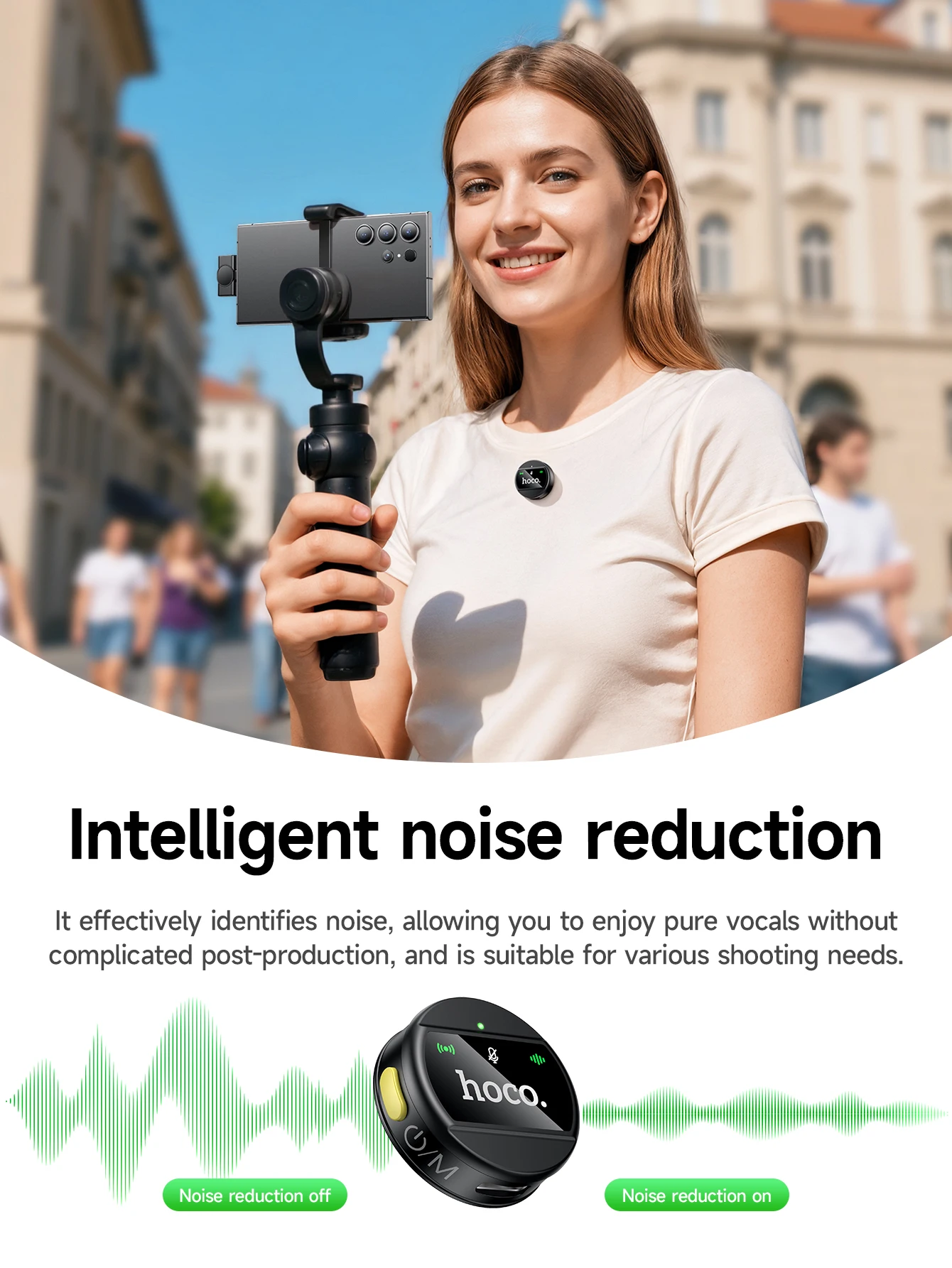 HOCO L21 Magnetic Wireless Lavalier Microphone USB-C