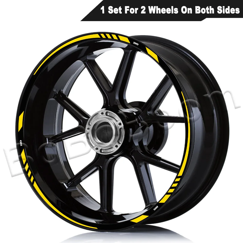 KETABAO White Wheel Rim Stripes Kit For Triumph Motorcycles – 17 Inch Vinyl Decals For Speed Triple, Street Triple, Daytona