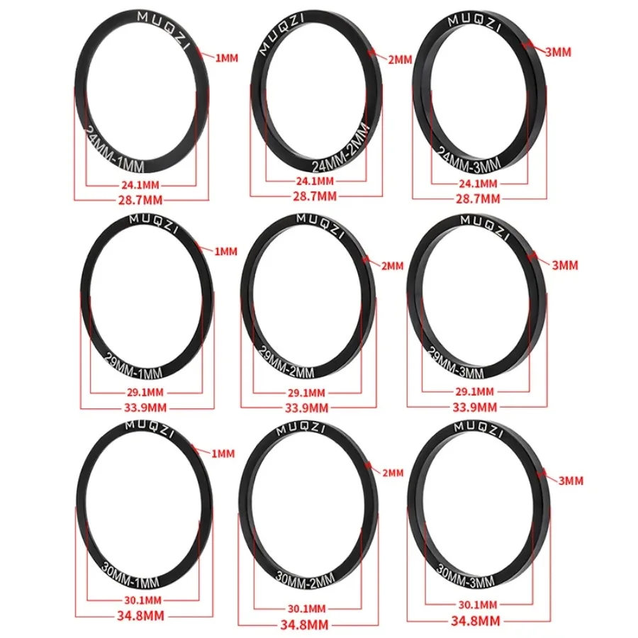 5PCS Crankset Washer BB30 BB86 BB91 BB92 PF30 MTB Road Bike 24 29 30MM Crank Spacer