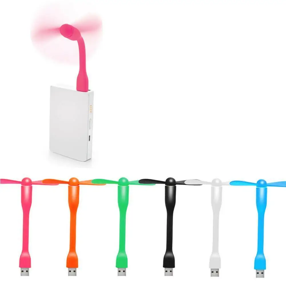 Creative USB Fan Flexible Portable Mini Fan Portable  For Power Bank & Notebook & Computer LED Light Lamp Summer Gadgets