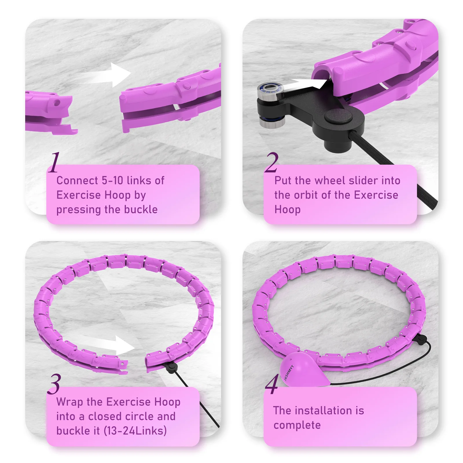 Adjustable Weighted Fitness Hoop 6