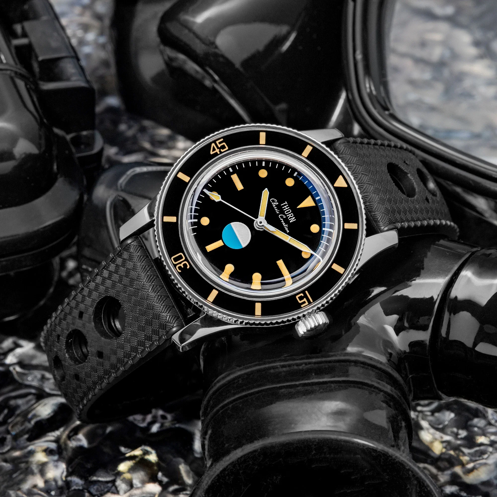 Thorn T007 Retro Watch 50 Fathoms PT5000 Movement Titanium Case