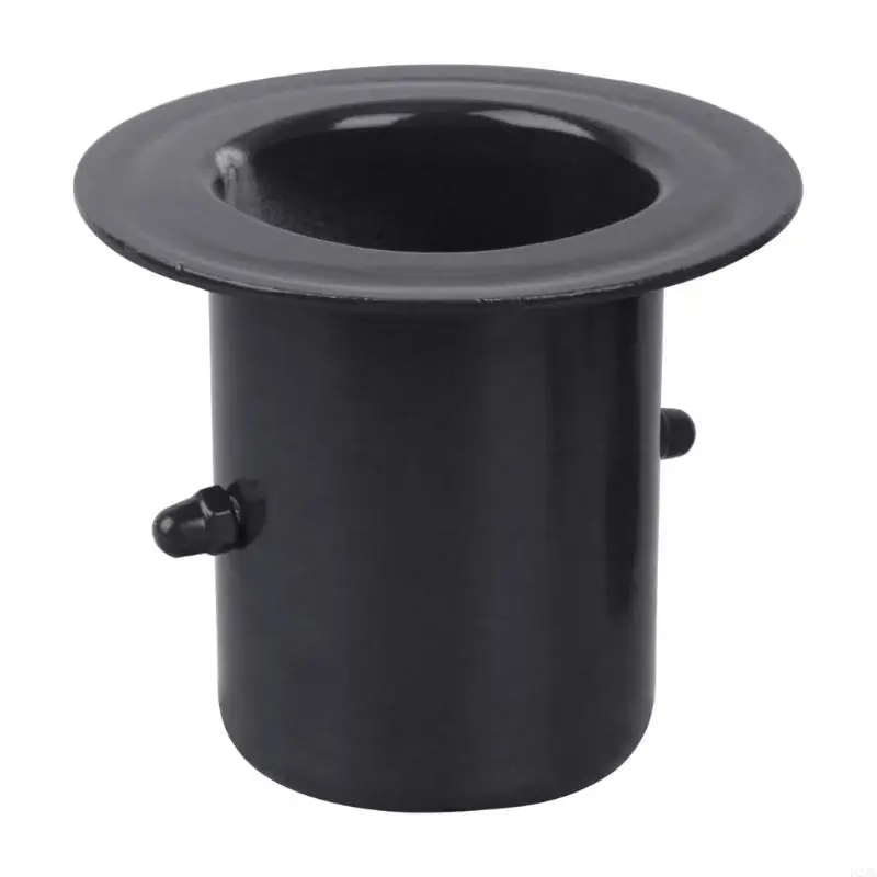U2JC Rain Chain Gutter Adapter Black with Bolts Stainless Steel Texture Suitable for Easy Installation on Roof Drain Holes