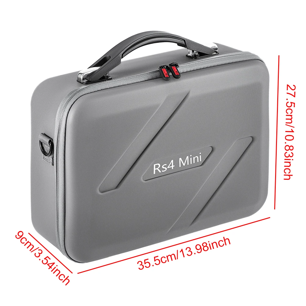 For DJI RS 4 Mini PU Protective Case Shoulder Storage Bag Handbag Anti-Scratch Shockproof Camera Stabilizer Protector Organizer
