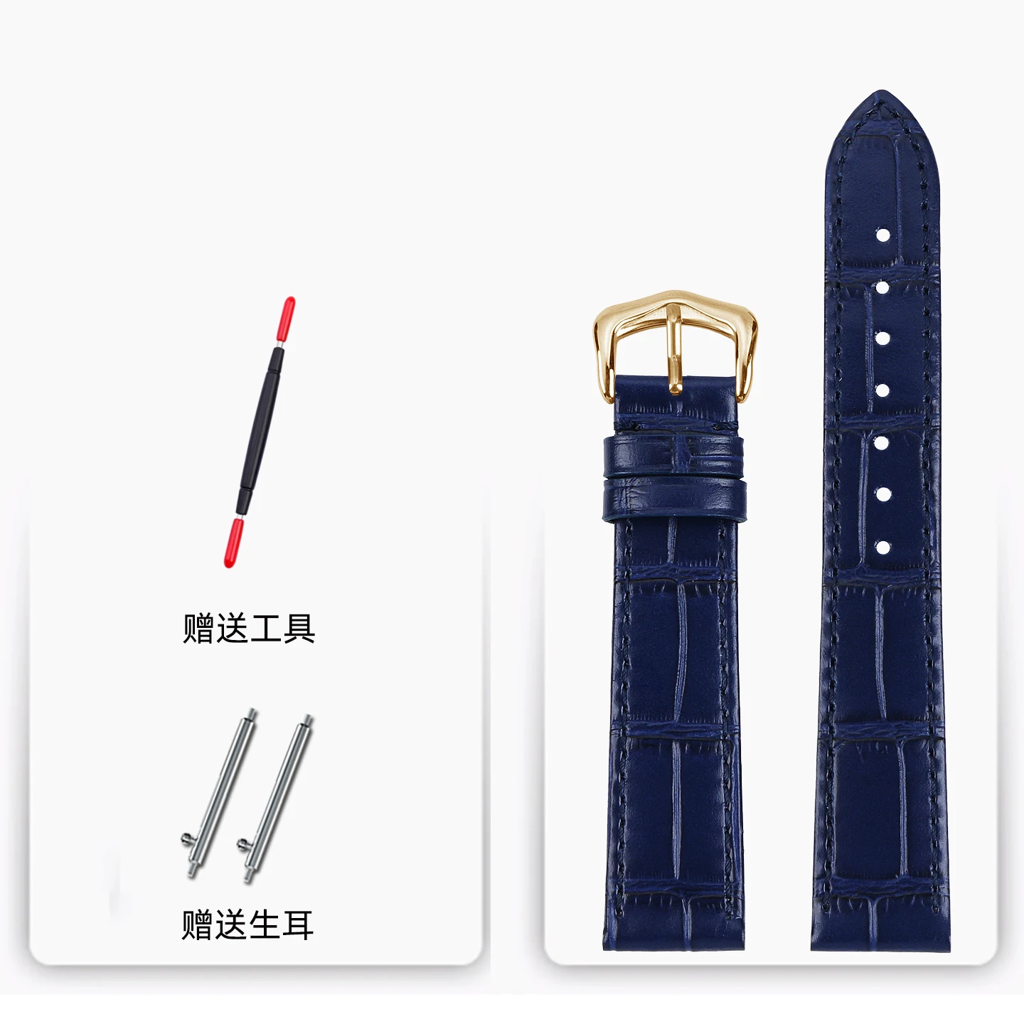 Deluxe Quick-Release Leather Watch Strap - Unisex, Multiple Sizes Available