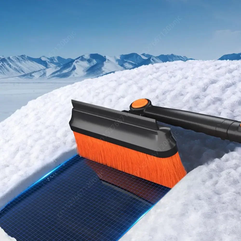 Portable Snow Shovel Detachable Car Snow Glass Remover Retractable Ice Scraper Remover Flexible Adjustable Car Wash Accessories