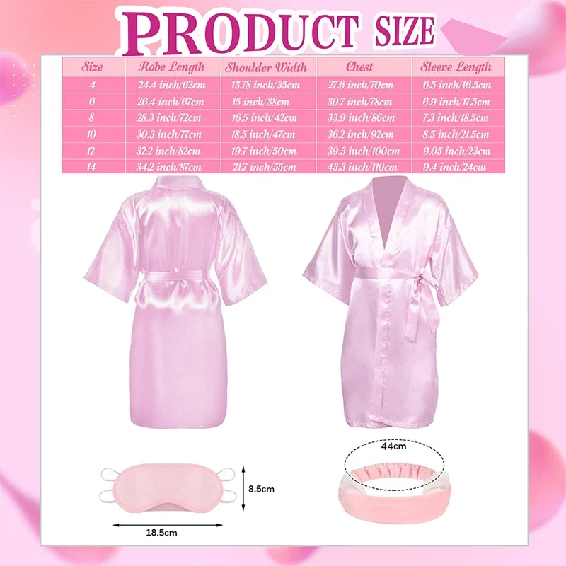 Spa Party Favors Robes Kimono Robes 10/12/15/18 Sets party toys toy gift filler