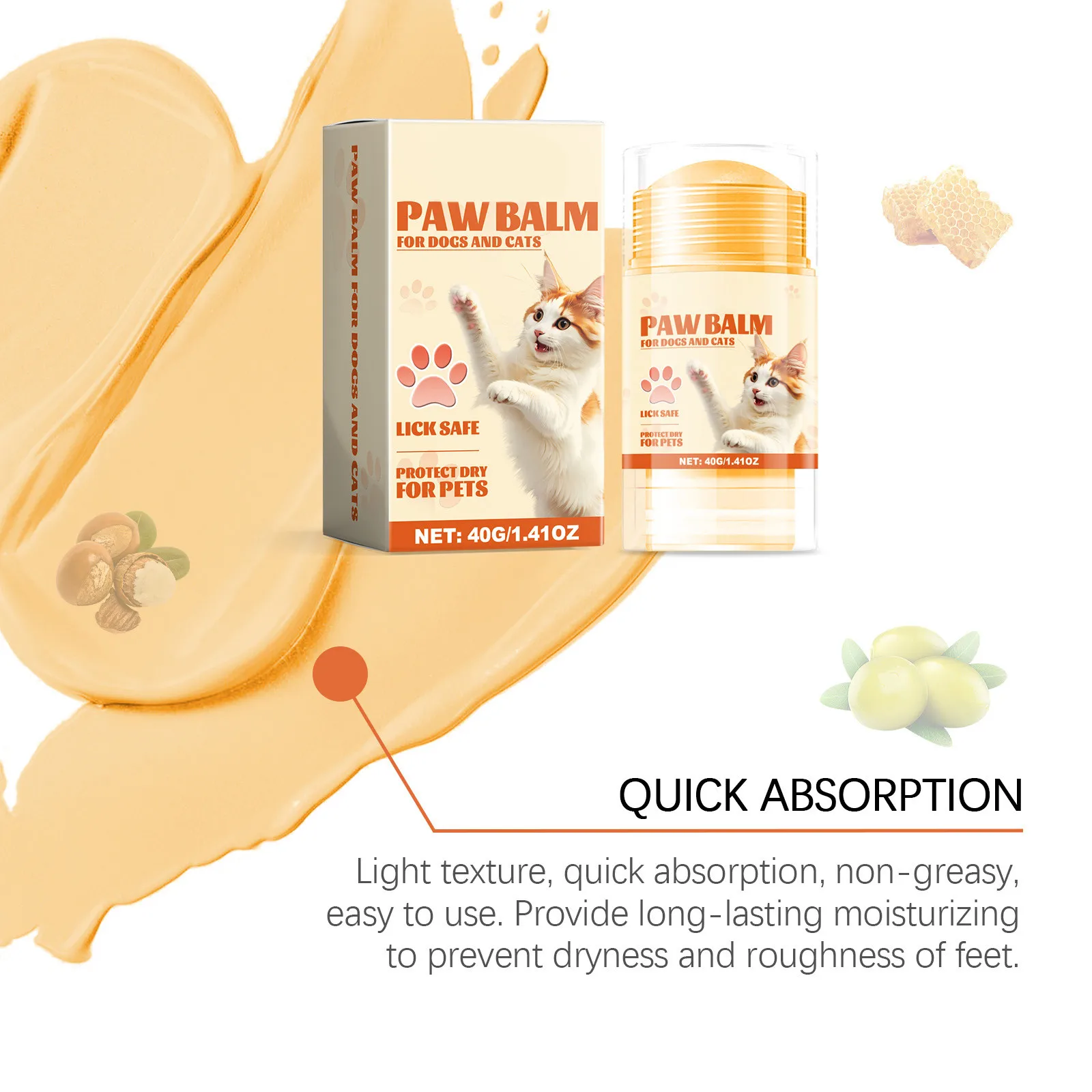 Paw Soother Dog Cracked Paws Winter Pet Paw Cream Repairs Dry And