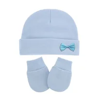 New Born Baby Hat Birth Hat Baby Beanie Toddler Hat Glove Set Newborn Accessories 5