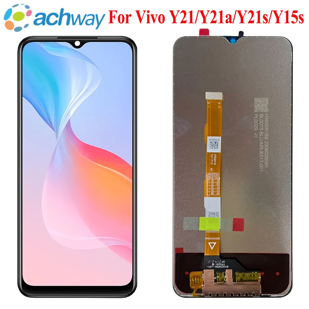 

6.51'' For Vivo Y21 Y21S Y21A LCD Y15s Display Touch Screen Digitizer Assembly Replacement For Vivo Y15a LCD Y31s Display Frame