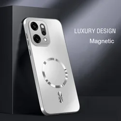 MagSafe AG Matte Magnetic Shockproof Slim Case with Silky Skin Finish for OPPO RENO6 PRO 5G (Sliver)