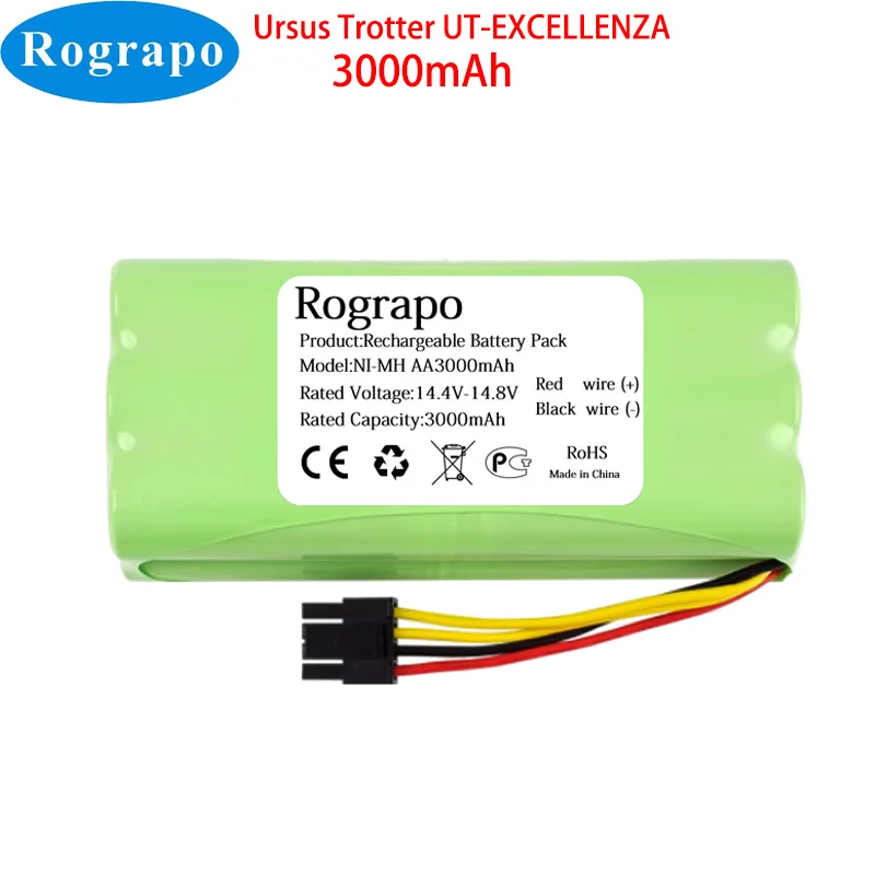 3000mAh Robot Battery for Ursus Trotter UT-EXCELLENZA Robotica Vacuum Cleaner