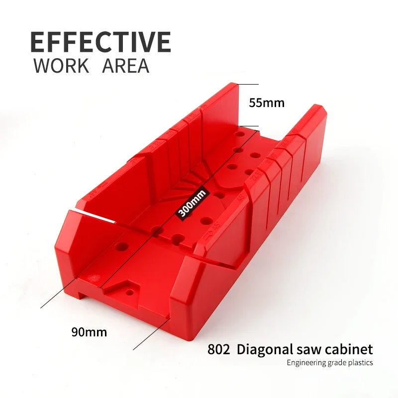 1pcs 12" Plastic Mitre Box Woodworking Clamping Cuts Miter Slots For Woodworker Woodcarver Carpenter