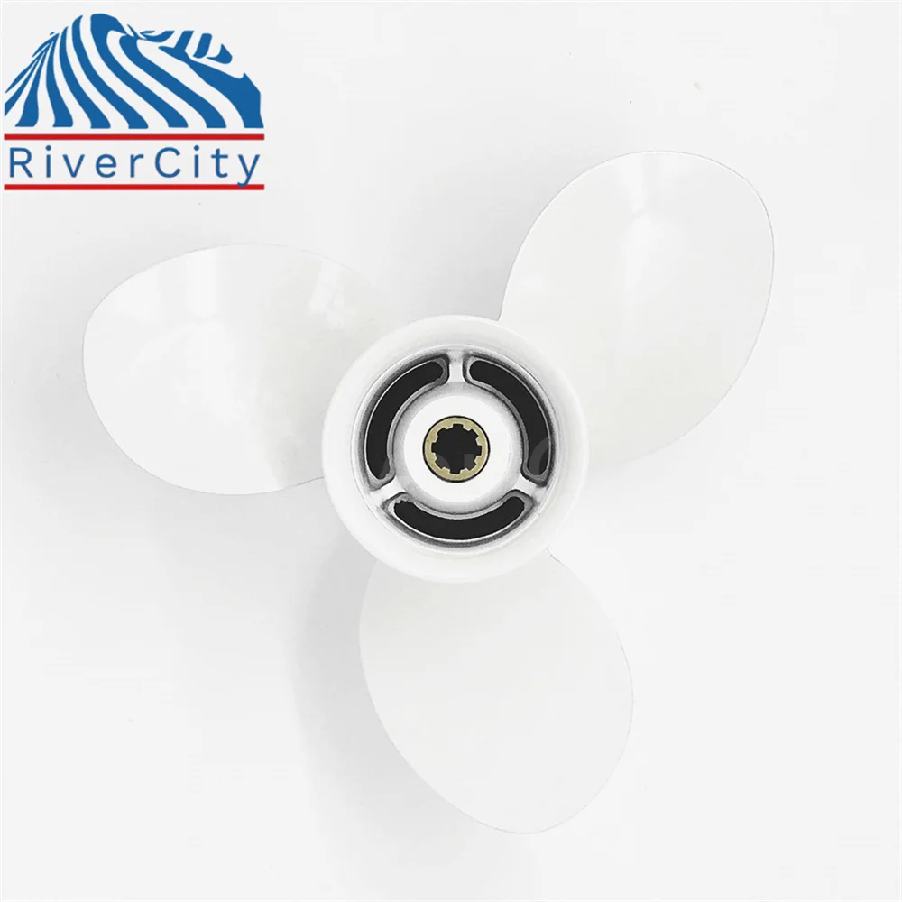 Outboard Propeller Yamaha 9.9hp 15hp 20hp 11 3/4x7 Boat Aluminum Alloy Screw 3 Blade 8 Spline Marine Engine