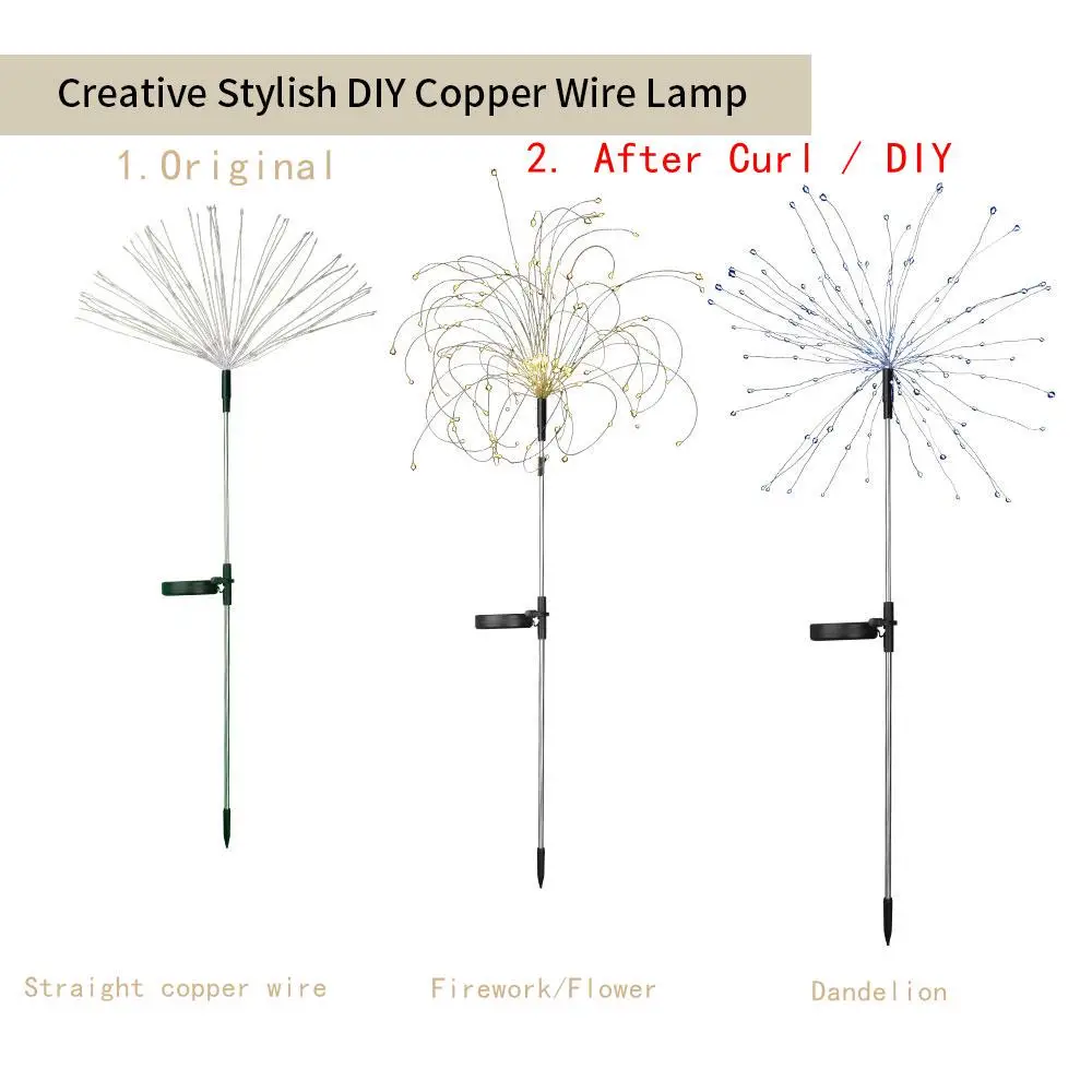 LEDs Outdoor Solar Lawn Lights Fireworks Patio String Lamps solar lights solar fireworks lights solar led lights garden lighting for Camping Christmas Party Garden Patio Terrace Decoration
