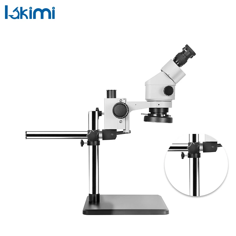 LAKIMI Binocular Zoom Stereo Microscope Jewelry Soldering Goldsmith For Professional Engrave Jeweler Making Works Electron